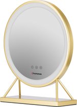 Humanas HS-HM04 Make-up spiegel met LED-verlichting -  Met dimfunctie - Diameter 48cm - Goud