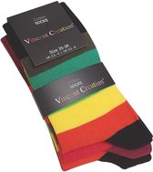 3 paar - Vincent Creation® - Unisexsokken - Regenboog - Maat 39/42.