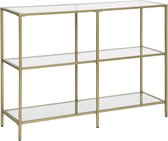 Homesse Console Tafel - Hard glas - Praktisch - Stevig - Metalen frame - Modern