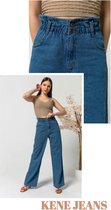 Dames jeans hoge taille met elastiek maat S 38