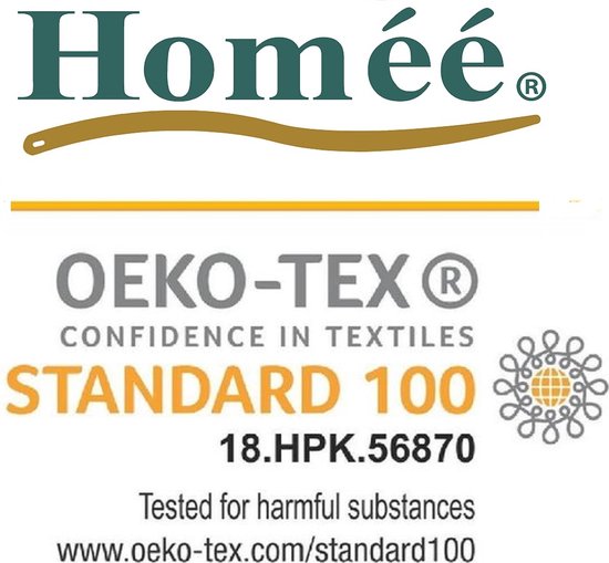 Homéé dekbedovertrekset 20A eenpersoons 140x200/220 cm + 1 sloop 100% Katoen 140g. m2 zwart van Merkloos — afbeelding 2