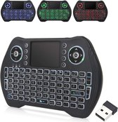 Sounix Draadloze Mini Keyboard - Mouse + Touchpad - Wireless Toetsenbord voor o.a. PC – Raspberry PI / Smart Phone - USB - Zwart