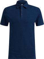 WE Fashion Heren slim fit polo met structuur