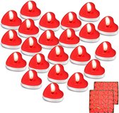 Kaarsen | Hartjes | Valentijn | Valentijn Decoratie | 100 Stuks | Rood
