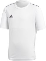 adidas - Core 18 Jersey Youth - Voetbalshirt Wit - 116 - Wit