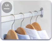 ComfortHome kledingstang – kledingroede – aluminium extra stevig - ophangen van kleding – 1m – inclusief kastroededragers
