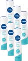 NIVEA Dry Fresh Deodorant Spray - Anti-Transpirant - 72 uur bescherming - Antibacterieel - Alcoholvrij - Frisse geur - 6 x 150 ml - Voordeelverpakking