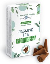 Backflow Wierook kegels - Jasmine Tea - 12 Stuks - Plantaardig - Vegan - Plant Based - Incense Cones - Waterval Wierook