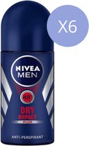Nivea Men Dry Impact Deo Roll - 6 x 50 ml