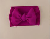 Little koekies - La romi haarband newborn Paars-roze -  0-6 maanden - newborn - meisjes haarband