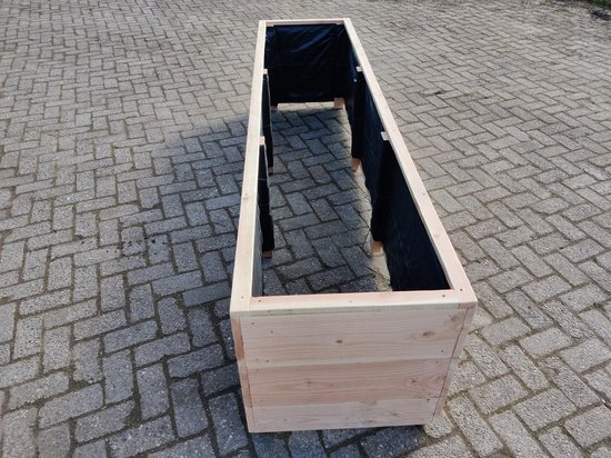 Tuinborder hout borderbak 100x40x20 cm - plantenbak zonder bodem - bloembak -... | bol.com