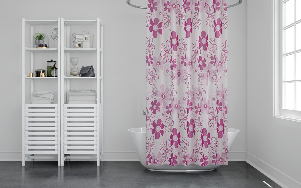 Zethome - Douchegordijn 180x200 cm - Polyester - Badkamer Gordijn - Shower Curtain - Sneldrogend en Anti Schimmel -Wasbaar en Duurzaam - 2224