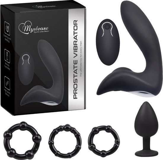 Mystease Prostaat Vibrator voor Mannen - Sex Toys met Buttplug & Cockring - Masturbator voor Man - Vibrerende Prostaat Stimulator