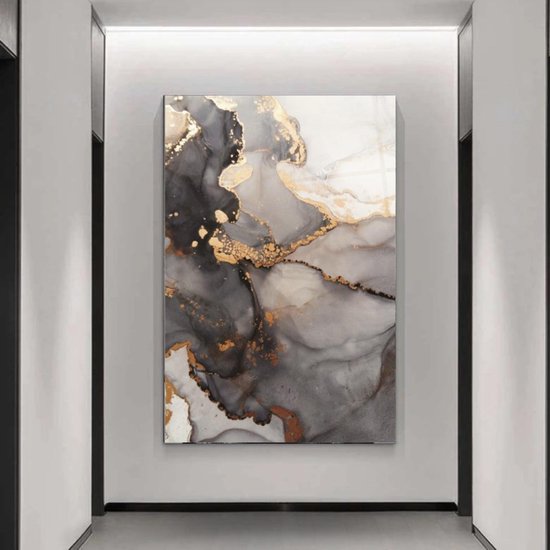 Bestuiven operatie Leuren Wallyard - Glasschilderij Marmer - Wall art - Schilderij - 40x60 cm -  Premium glass -... | bol.com