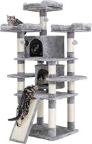XXL Krabpaal voor katten - Kattenboom - Grijs - 60 x 55 x 172 cm