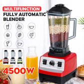 Blender - 4500W - Professionele heavy-duty commerciële mixer Juicer - 7 snelheden en messen - Grinder - IJssmoothies - Koffiezetapparaat - BPA-vrij