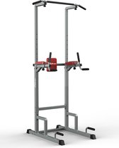 Pull up Station - Train diverse spiergroepen thuis met een krachtstation - Power tower - Pull up rack - Pull up bar - Grijs