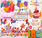 Diamond Painting Happy  Birthday Set  van 6 kaarten