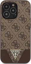 Guess 4G Triangle Back Case voor Apple iPhone 13 Mini (5.4") - Bruin