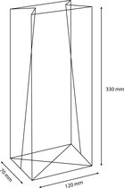 Blokbodemzak - traktatie zakjes - cellofaanzakje transparant - 120 x 330 + 70 mm - 300 stuks