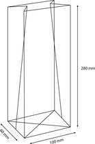 Blokbodemzak - traktatie zakjes - cellofaanzakje transparant - 100 x 280 + 60 mm - 100 stuks