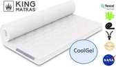 King - Topdek - Matras - Alaska - Tencel - Bamboe - Coolgel - Visco - 200 x 200cm Dikte 12cm