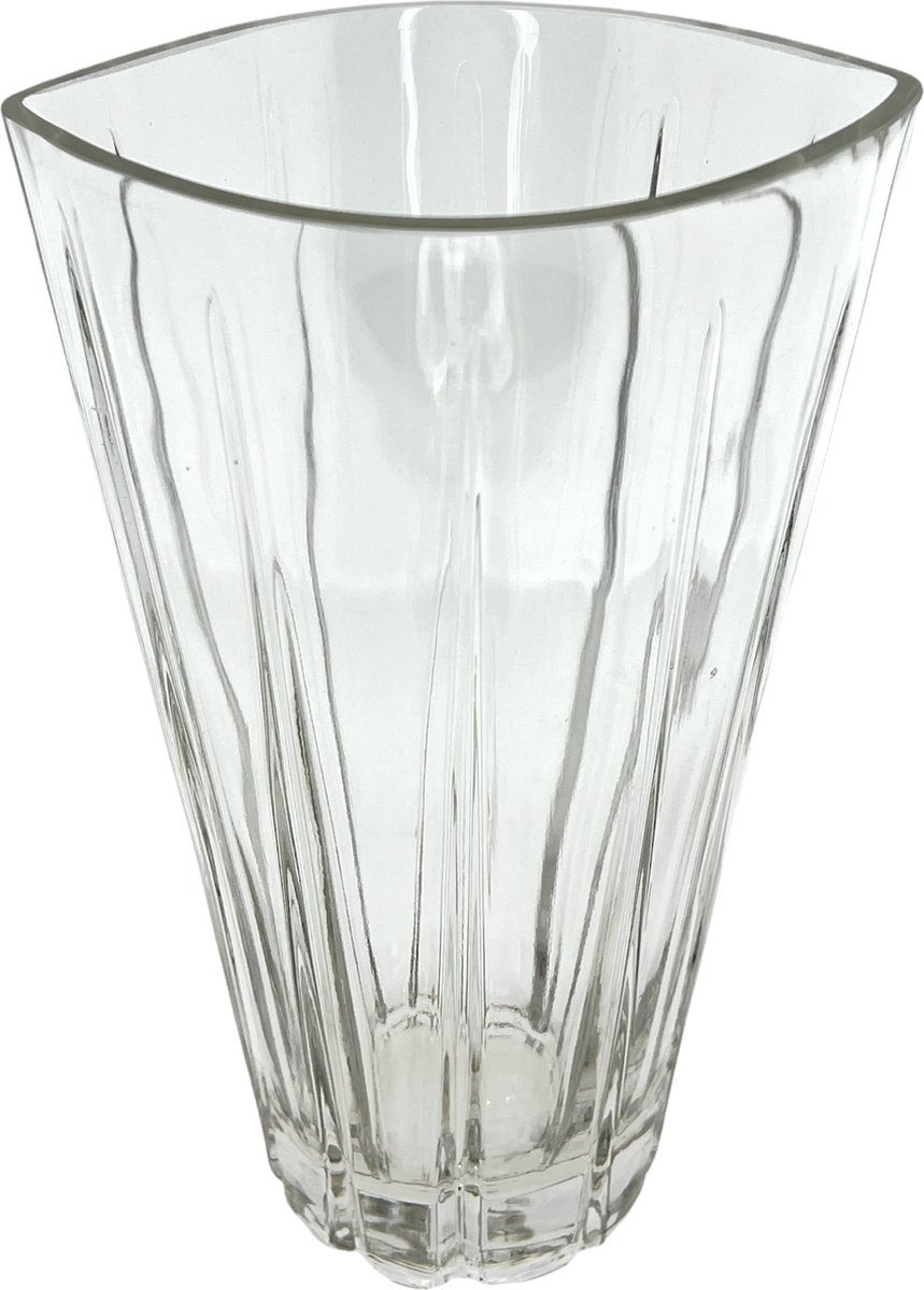 Clayre & Eef Bloemenvaas Van Helder Glas - Vaas - Afmeting 14 x 11 x 22 cm transparant
