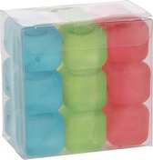 IJsblokjes gekleurd 18 stuks in transparante box