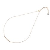 Go Dutch Label Collier staafje met steentjes Gold N2289-2