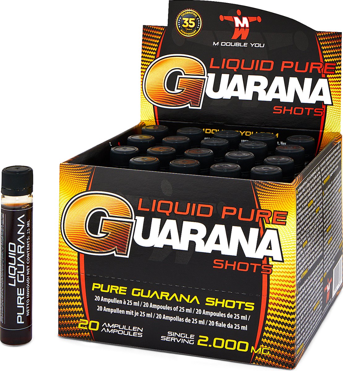 Goedkoopste Liquid Pure Guarana (LPG) - M Double You - 20 x 2000 mg - Vloeibaar - Pre-Workout