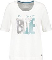 SAMOON Dames T-shirt met pailletjes van GOTS-gecertificeerd biologisch katoen