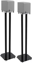 Speaker vloerstandaard Solid 80cm zwart, set 2 stuks | Speaker standaard | Luidspreker standaard
