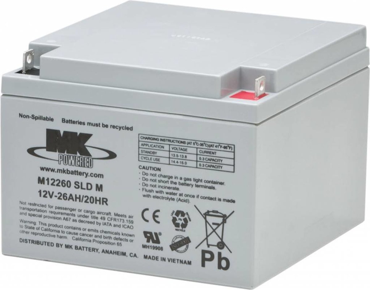 Goedkoopste 12 V 26 Amp AGM accu