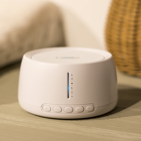 LUVION® White Noise Machine PRO - Soundspa - Kalmerende Slaaphulp met Witte Ruis voor Baby's, Kinderen én Volwassenen - Help jezelf of je Baby Beter Slapen!