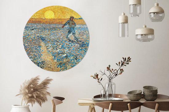 Cercle mural - Cercle mural - Le semeur - Peinture de Vincent van Gogh - Aluminium - Dibond - ⌀ 140 cm - Intérieur et extérieur