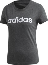 adidas Originals Essentials Linear Tee-shirts Vrouwen Grijs Xs