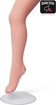 Bonnie Doon Bio Kabel Maillot Meisjes Roze maat 116/134 S - Ingebreid Kabel patroon - Biologisch Katoen - Uitstekend draagcomfort - Classic Cable Tights - OEKO-TEX - Gladde Naden -