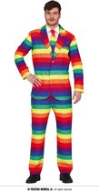 Guirca -Regenboog Pride To Be Striped - Man - multicolor - Maat 52-54 - Carnavalskleding - Verkleedkleding