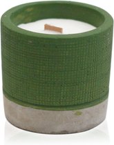 Soy Wax Geurkaars Betonnen Pot - Zeemos & Kruiden - 7x7x7.5cm - 30 Branduren