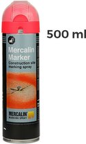 Mercalin Marker fluoriserende verf   -  spuitbus 500ml rood