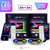 Lideka - TV Backlight - Pakket Van 2+2 Meter - USB - LED strip - RGB - Zelfklevend