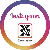 Instagram met eigen logo sluitsticker - 1000 Stuks - L - rond 40mm - eigen logo - gepersonaliseerd - custom made - sluitzegel - sluitetiket - merkwaarde - branding - uitstraling -