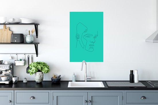 Affiche Homme - Portrait - Dessin au Line - 40x60 cm
