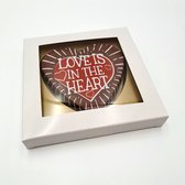 Chocolade Hart | Love is in the Heart | Melk | 130gr | In wit doosje