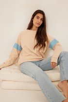 NA-KD stripe detail sweater Dames Sweaters - Maat Medium