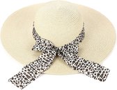 Zomerhoed - Beige Leopard - Zonnehoed - Strik - Hoed - Panter
