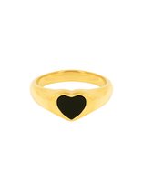Heart signet ring gold