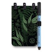 Greenstory GreenBook Pocket - mix Line & Blanco - Vert forêt - A7 - Cahier tableau blanc