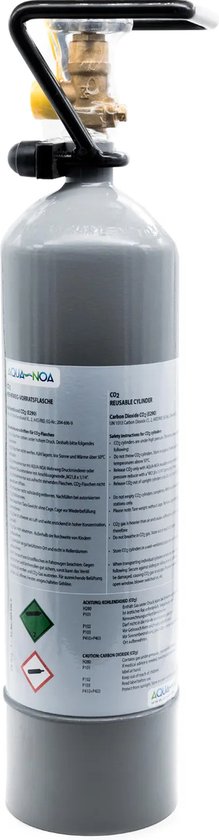 plakboek Ban soort Aqua-Noa CO2 Fles Hervulbaar - Inhoud: 2000g - Ideaal voor toevoegen CO2 in  Aquarium | bol.com