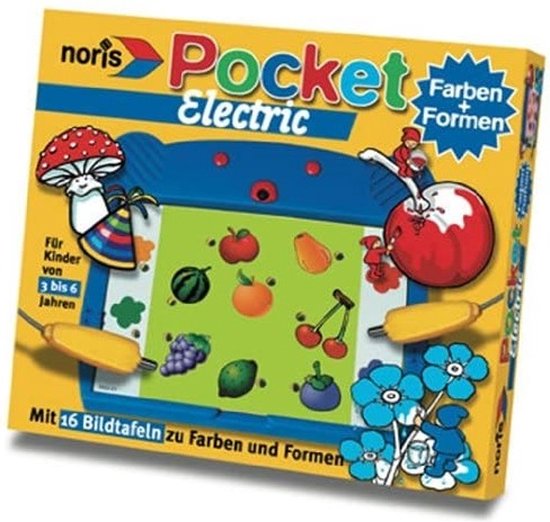 Thumbnail van een extra afbeelding van het spel Noris Pocket electric 16 Kaarten Kleuren en Vormen